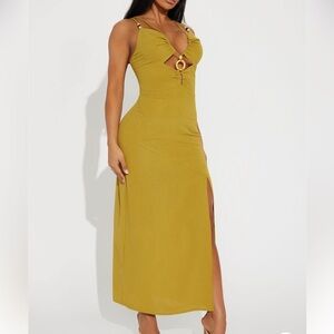 Fashion Nova Olive Green summer Dress, size:XS #44